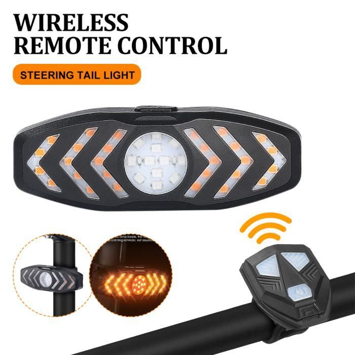 Feu Arrière De Vélo LED Sans Fil - Fdit - Clignotant De Vélo - Argent