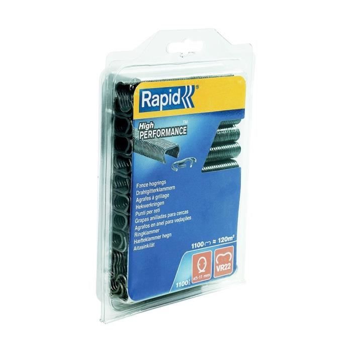 RAPID Agrafe grillage VR22 Anthracite - Boîte de 1100