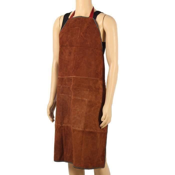 Paire demi-guêtre de soudeur en cuir - 45060245R Paire demi-guêtre de soudeur en cuir - 45060245R
