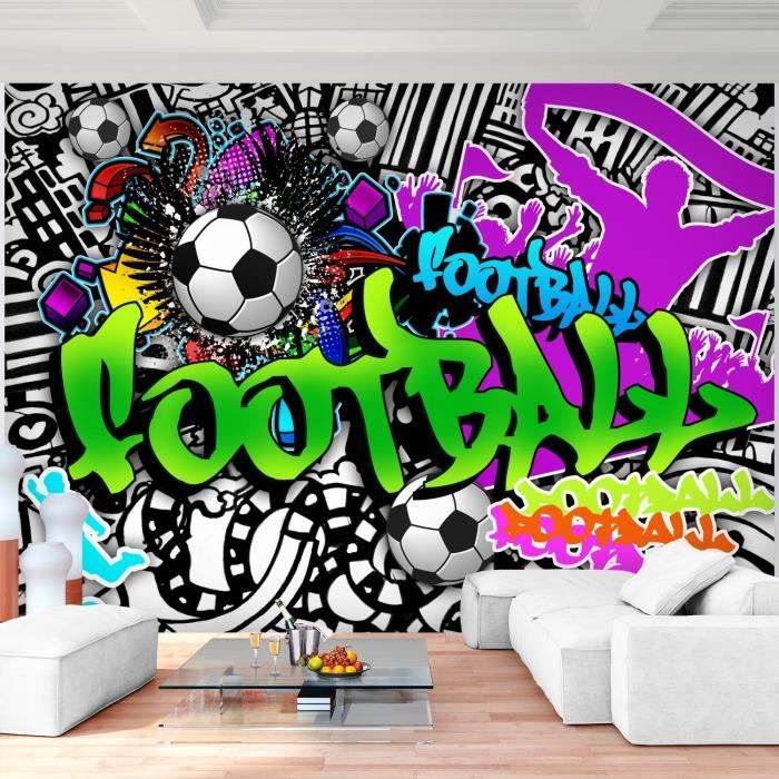 Runa art Papier Peint Intissé Tapisserie Football Graffiti 396x280