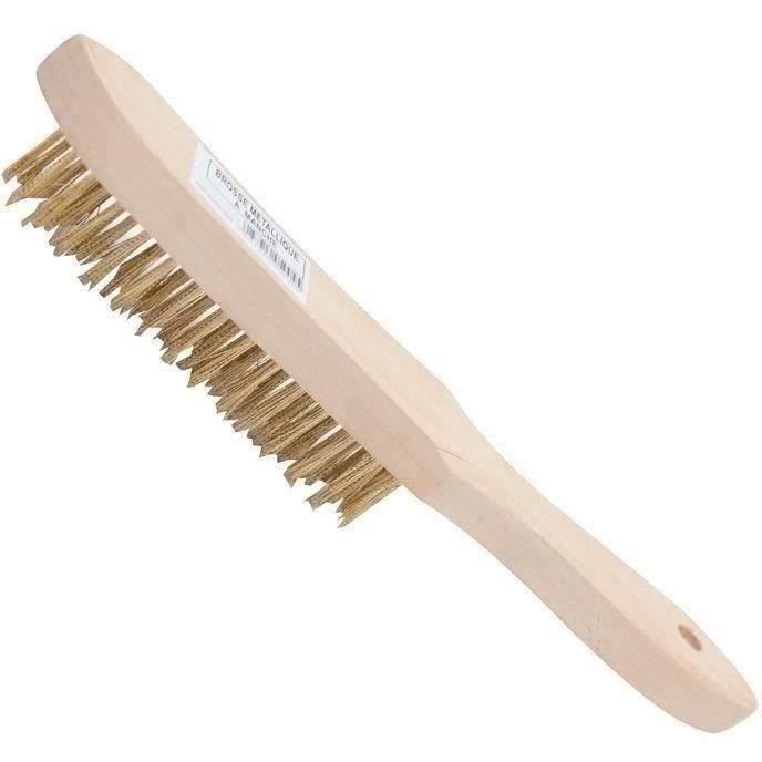 Brosse métal - SAVY - 4 rangs - fils laiton