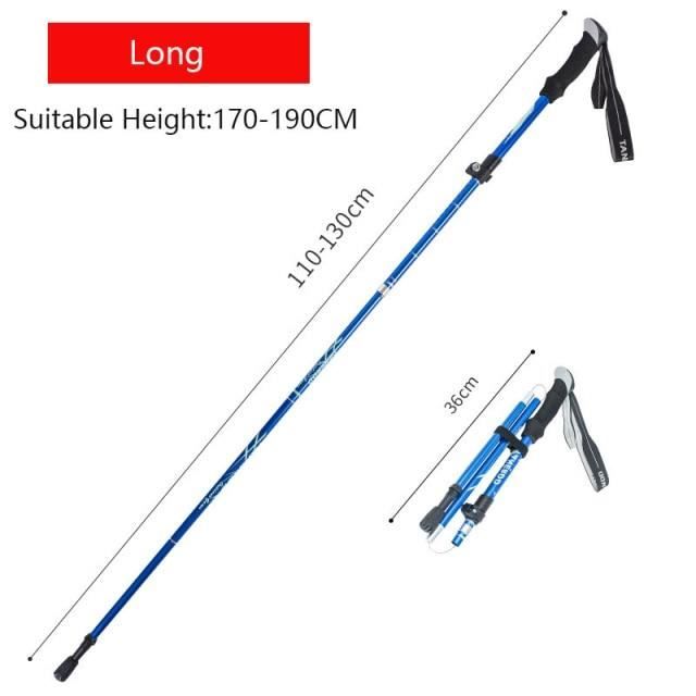 2 Bâtons De Randonnée Télescopiques GUHAOOL | Réglables 108-139cm | Pliables | Alliage Aluminium 7075 | Pointe Tungstène