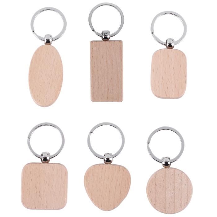 Porte-clés En Bois Palma De Majorque - Étiquette Sac Personnalisée, Cercle 4 Cm, Impression UV - 5