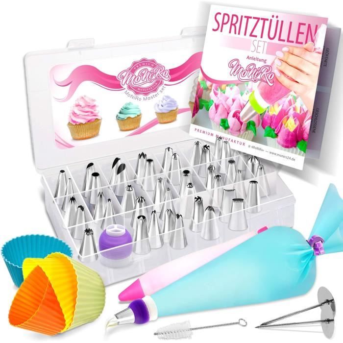 48 Pièces De Douilles Pâtisserie Inox, Poche à Douille Professionnelle En Silicone, Coupleurs