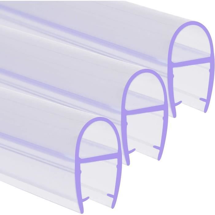 LebeLux 2x100cm Joint Porte Douche, Joint Douche, Joint Cabine De Douche, Ajustement Universel Pour Verre De 5-8mm, Joint Paroi De Douche De Remplacement In PVC Droit Avec Lèvre D'étanchéité Flexible