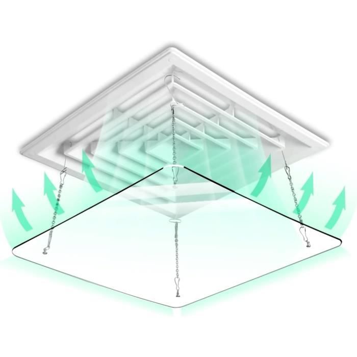 Déflecteur Universel Pour Climatiseur – Extensible Jusqu'à 122 Cm – Tissu Et Plastique Sans Colle