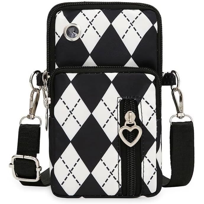 Sacoche Téléphone Portable Femmes Sac Avec Bandoulière Réglable Oxford Tissu Crossbody Pochette Armbag Running Prise Casque 7