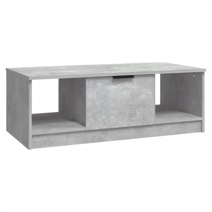 Meuble TV Blanc Imitation Béton - 170x47x40 Cm - 2 Portes + Rangement Ouvert - Idéal Salon Moderne
