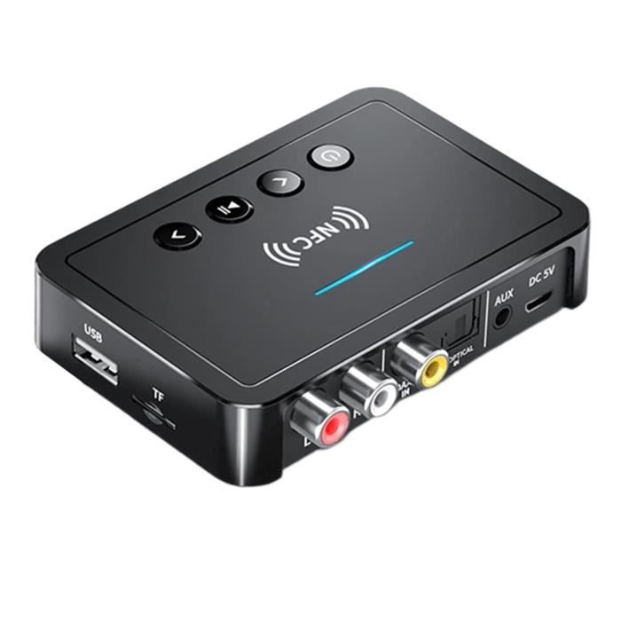 Émetteur et Récepteur Bluetooth 5.0 avec Port AUX et Optique Toslink Adaptateur  Audio Sans Fil avec AptX Low Latence pour Home TV - Cdiscount Informatique