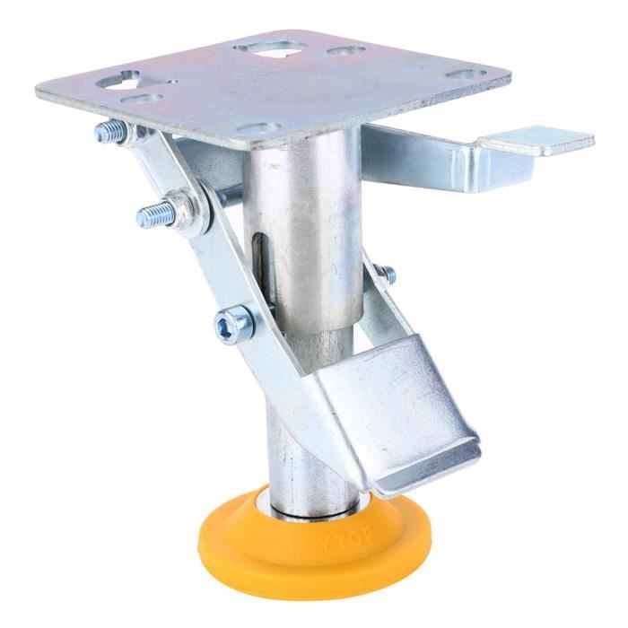 Roulette De Verrouillage Au Sol Avec Frein - Fixation Pour Roue De 3 Pouces - Capacité 100 Kg - Acier Galvanisé + Rondelle TPU
