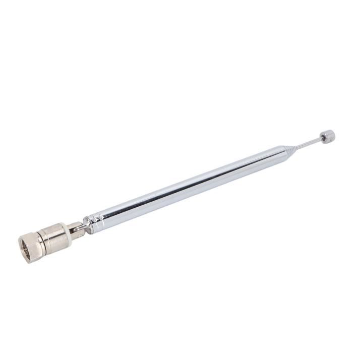 Antenne Radio Télescopique 8 Sections SMA Mâle - 735mm Étendue - Pour Autoradio, TV, Récepteur FM