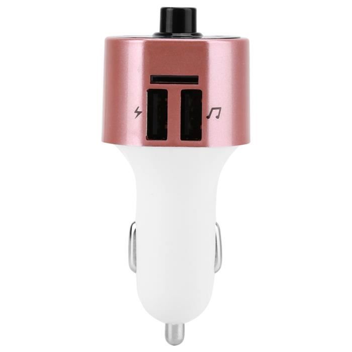 Transmetteur FM Bluetooth 5.3 Pour Voiture - Charge Rapide QC3.0 + PD 20W Type-C - Radio, Appels Mains Libres, LED Rythmique - 12-24V