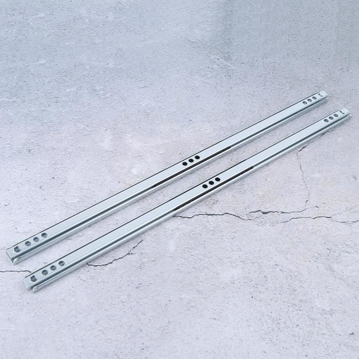 Lot De 2 Glissières De Tiroir à Roulement à Billes Knape & Vogt 1129P - Longueur 18,7" - Occasion Fonctionnelle