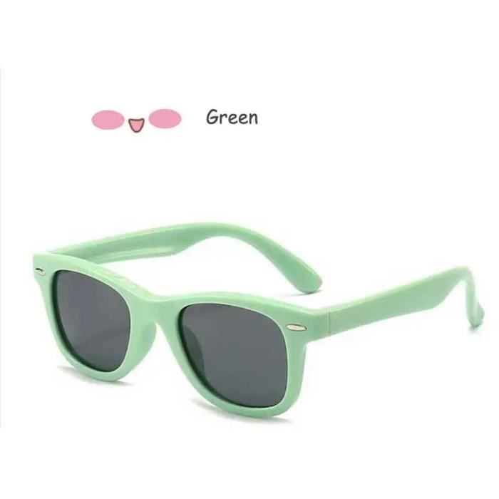 4 Paires De Lunettes De Soleil Pliantes Pour Enfants - Lunettes Polarisées Anti-UV400 - Garçons Et Filles 3 à 12 Ans - Style Carré Coloré - 11