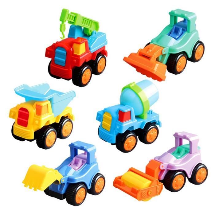 Jouet Construction Bois Enfants 2-5 Ans - Chantier Magnétique Avec Grue, Camion, Excavatrice