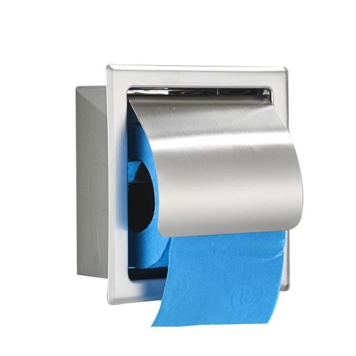 Distributeur Mural Papier Toilette ABOOFAN - Rond, étanche Avec Fenêtre - Blanc Renforcé ABS - Pour Salles De Bains, Bureaux, Hôtels