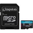 Kingston SDCG3/64GB Carte mémoire microSD ( 64GB microSDXC Canvas Go Plus 170R A2 U3 V30 Avec SD adaptateur )-1