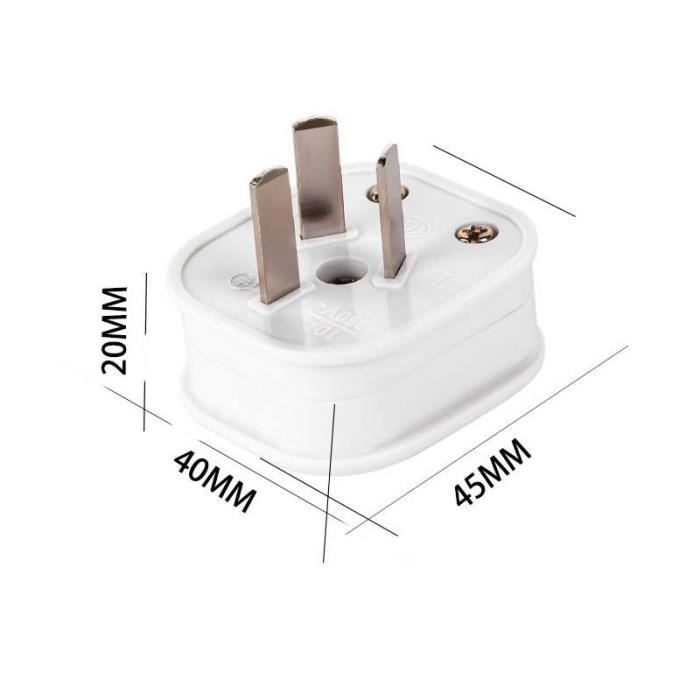 10A AU plug Ua Plug-Prise de câblage AU mâle, Australie, 3 pôles, 10A ...