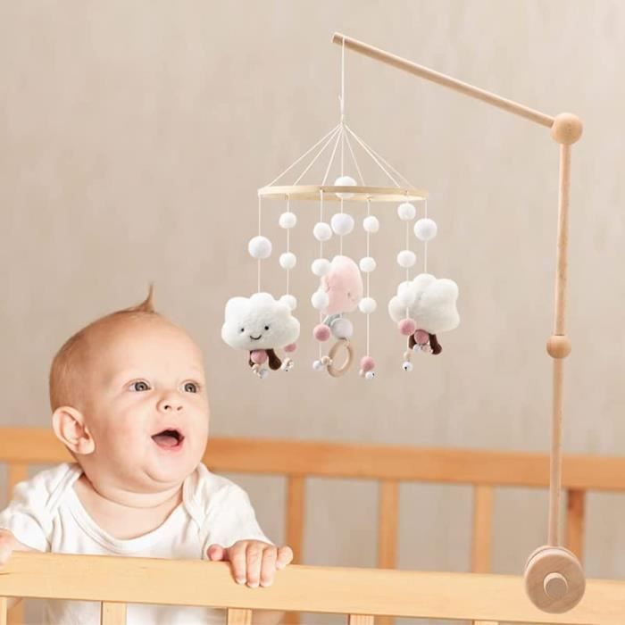 En bois Support mobile, support de bras de support de cloche mobile pour  accrocher des jouets et des poupées pour lit de bébé/lit - Cdiscount Maison