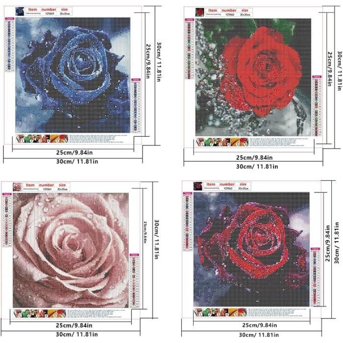 Diamond Painting Vélo Fleuri 40x50cm - Broderie Diamant 5D Adulte - Kit Complet Loisir Créatif Grand Format