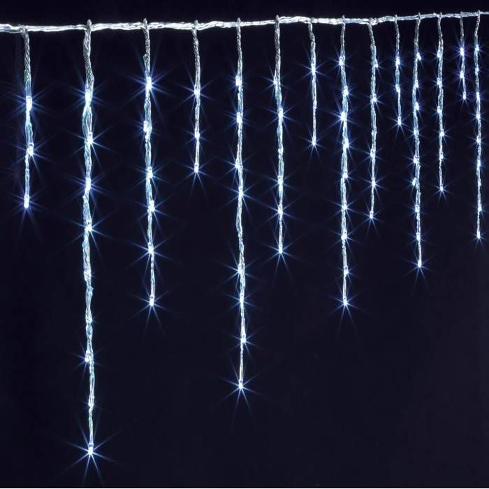 Guirlande Stalactite Core Connect 24m 768 LED Blanc Chaud Câble Transp