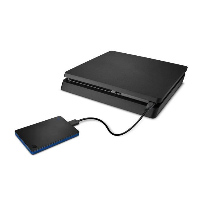 SEAGATE - Disque Dur Externe Gaming Playstation PS4 - 2To - USB 3.0 - Noir  et bleu SEAGATE Pas Cher 
