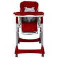 Chaise haute Deluxe et Réhausseur bébé couleur Rouge bordeaux-2