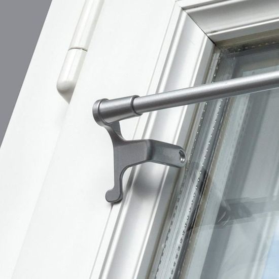 Lot De 2 Tringles à Rideaux Sans Perçage FixVit | Extensibles 80-120cm | Pour Fenêtres PVC, Bois, Alu | Pose Facile