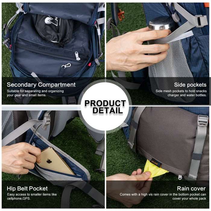 Sac à Dos Randonnée 40L étanche Et Imperméable - Sport Voyage Camping