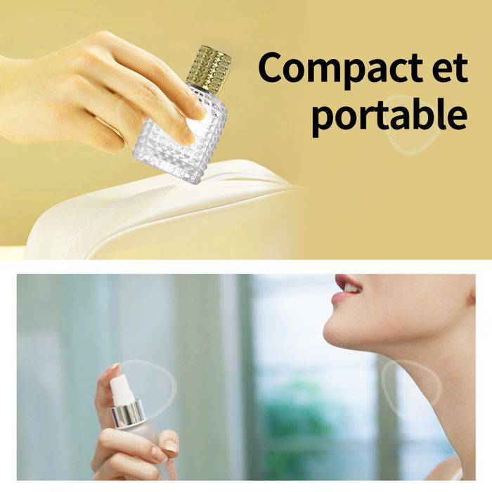 Lot De 2 Flacons à Parfum Voyage En Verre 30ml Avec Vaporisateur - Transparents, Rechargeables