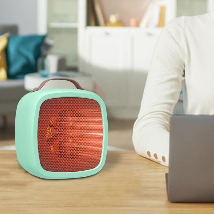 Petit Radiateur Portable Bureau 500W – Chauffage Silencieux PTC Sûr Pour Chambre Étude Bureau