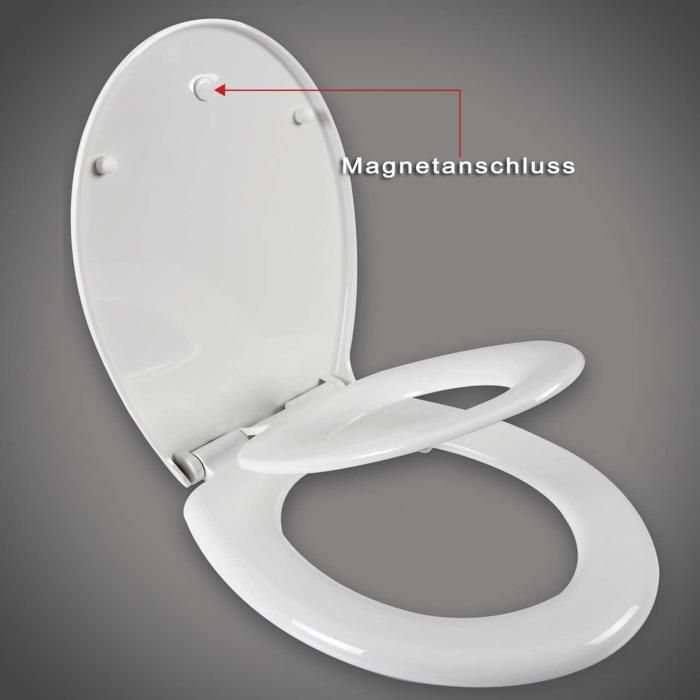 Aufun Abattant WC Universel avec mécanisme Soft-Close, Fixation Rapide