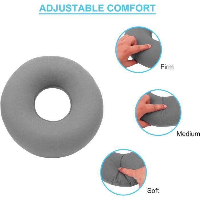 Coussin Gonflable Pour Siège JHY - Soulage Hémorroïdes, Douleurs Coccyx - Taille Medium