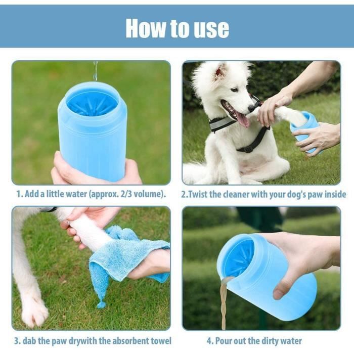 Belly Nettoyeur de Patte pour Chien Lave Pattes pour Chien Portatif  Accessoire pour ChienToilettage du Chien Dog Paw Cleaner [123]