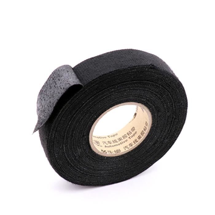 25 mm x 15 m - Ruban Adhésif En Tissu Noir Pour Câbles Résistants À La  Chaleur