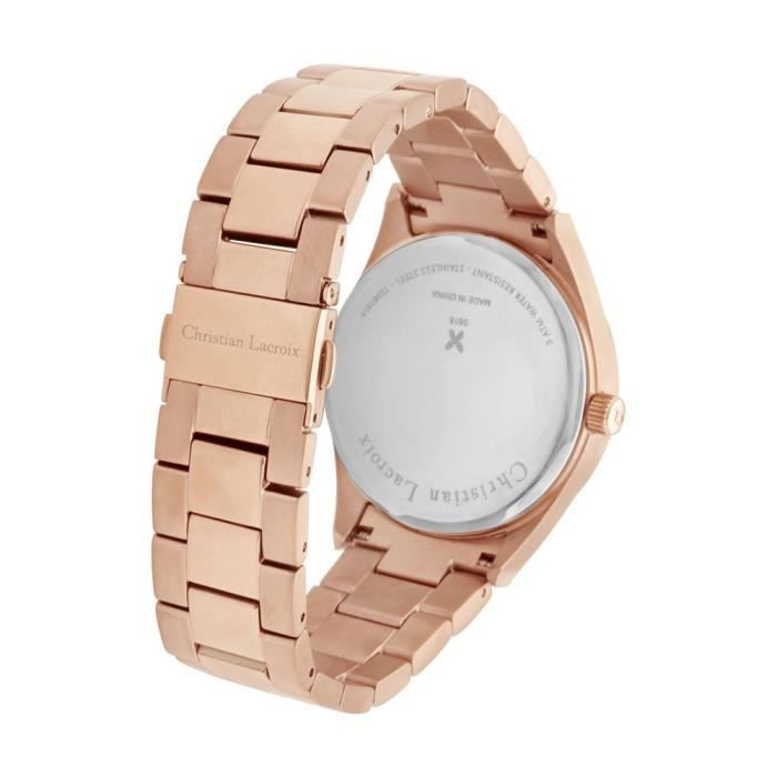 Montre Homme Christian Lacroix Quartz Cadran Noir 38 mm Et