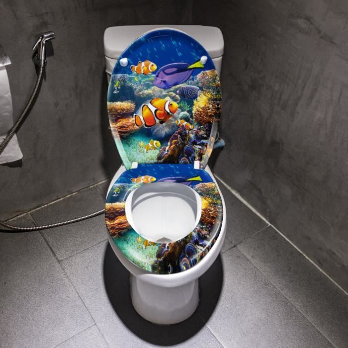 Himimi Abattant WC Universel Forme D – Siège Toilette Avec Frein Doux, Charnières 360° Inox, Installation Facile & Nettoyage Rapide