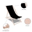 Chaise longue pliante en bois de plage - SPRINGOS - Transat de Jardin - Vert - Adulte - Pliable-3