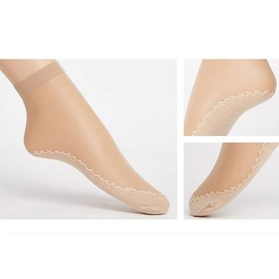 12 Paires De Socquettes Transparentes Femme – Nylon/polyamide – Taille Unique 35-38 – Fines Et Légères