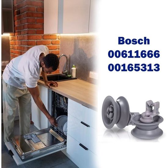 Roulette pour Panier Superieur Lave Vaisselle pour Bosch 00611666 00165313  Pièces et Accessoires pour Lave-Vaisselles Convenant à Différents Modèles  Garantie de 10 Ans - Monteral : : Gros électroménager