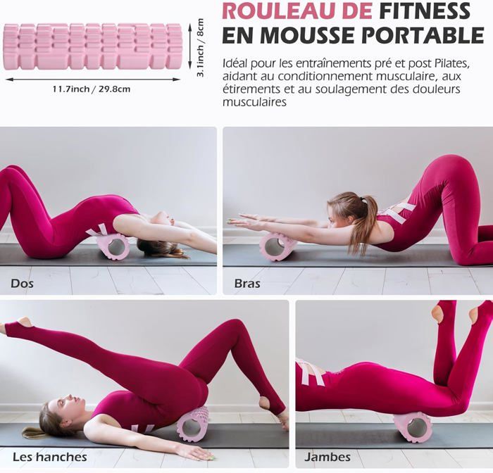 ELASTIQUES DE MUSCULATION Barre De Pilates Avec 6 Bandes De Résistance