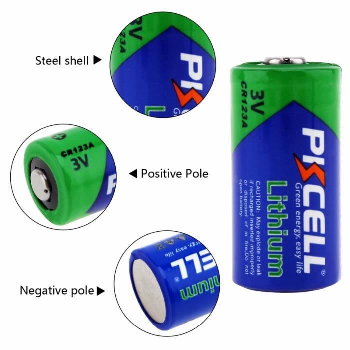 5018lc 3V-PKCELL 20 piles CR123A 3V, CR17345 KL23a VL123A DL123A 5018LC EL123I ...