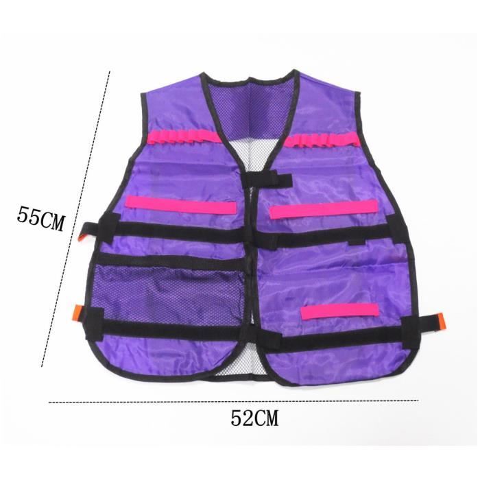 Warooma Gilet Tactique Enfant - Camouflage Multi-Poches - Jeu Airsoft Extérieur