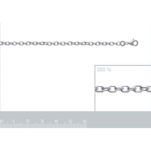 Chaîne Maille Forçat Plaquée Or 18 Carats - Épaisseur 2.25mm - Choix De Longueur (45 à 70cm) - Bijouxia