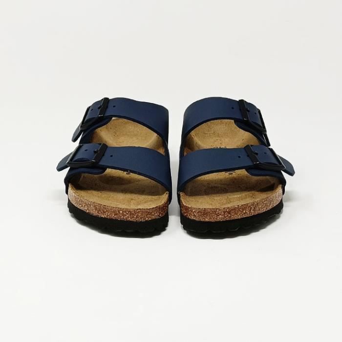 Sandales Femme BIRKENSTOCK Arizona BF Bleu Double bride pour un meilleur maintien du pied Bleu Cdiscount Chaussures