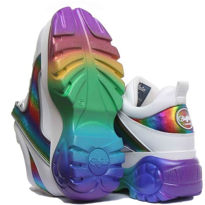 Buffalo 1339 14 2.0 Baskets arc en ciel semelles paisses pour