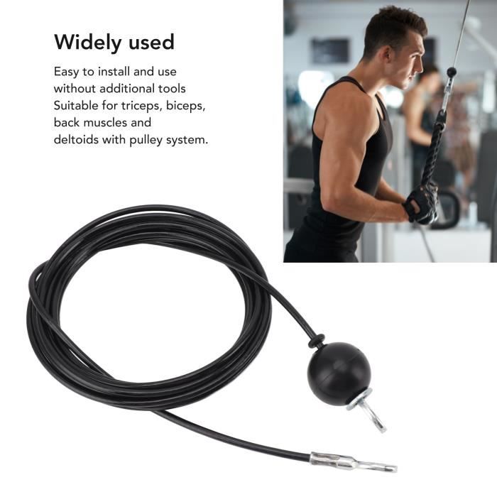 Amfrpar Câble de Gymnastique en Acier Cable Appareil Musculation 3m