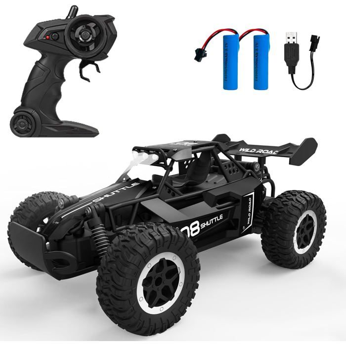 Voiture RC 4x4 Tout-terrain Alliage – Télécommandée, LED, 2.4G, Batterie Incluse, Jouet Enfant