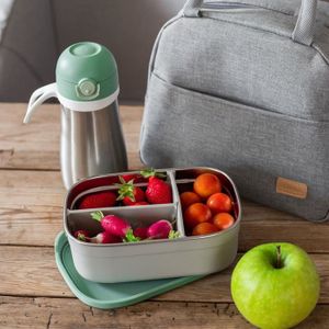 Conteneur rectangulaire de conservation des aliments, en acier