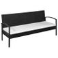 Canape A 3 Places Resine Tressee 158x58x72 Cm Noir Blanc Creme